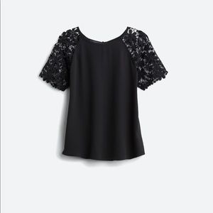 Black Lace detail blouse